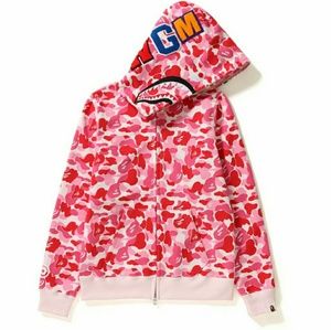bape pink camo hoodie